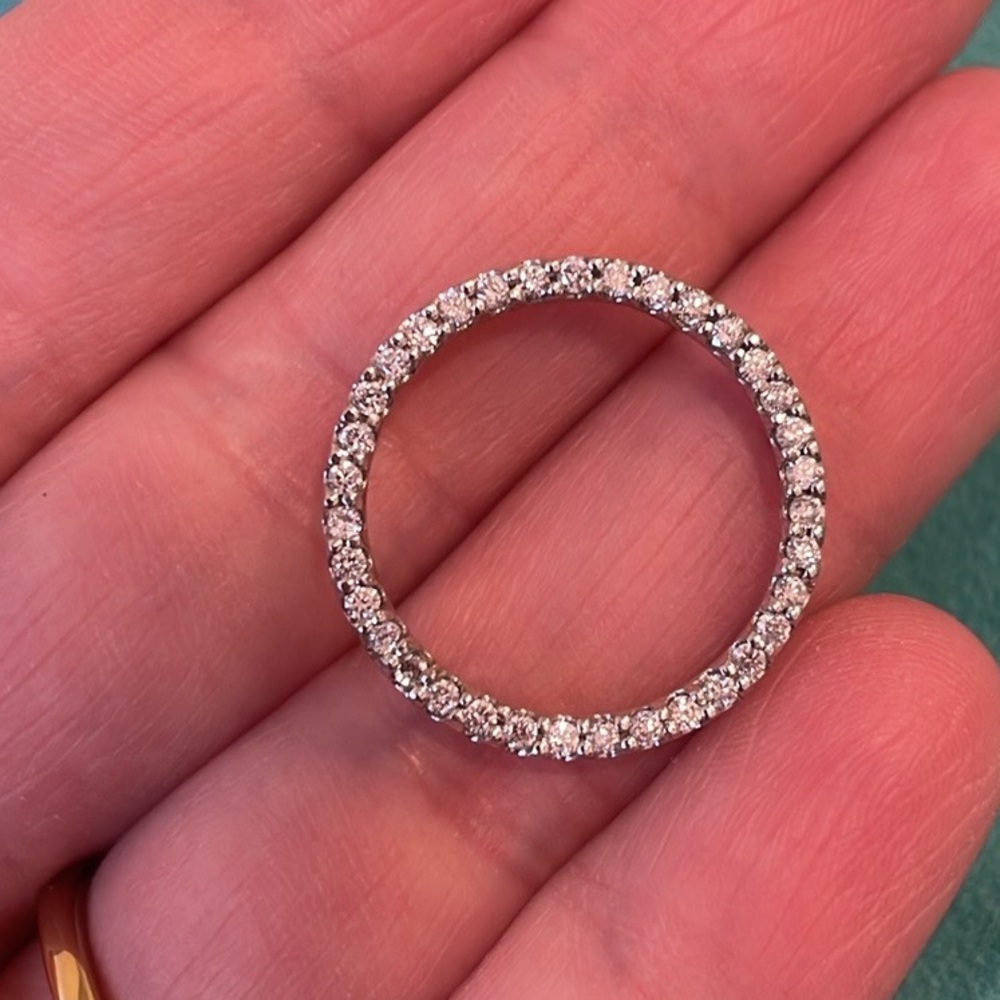 Circle pendant- natural diamonds